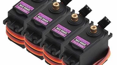 [4-Pack] MG996R 55g Metal Gear Torque Digital Servo Motor for Futaba JR RC Helicopter Car Boat Robot