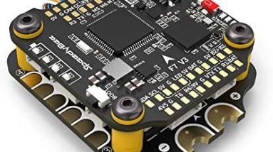 SpeedyBee V3 F7 Flight Controller Stack: 30x30 Drone FC Stack with 4in1 50A ESC BL32, Wireless Betaflight Configuration, Blackbox,Solder-Free Plugs,WiFi,Bluetooth for 3-6S 4" 5" FPV Drone Cinelifter