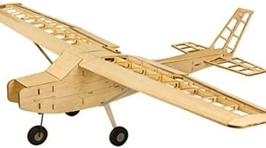 RC Plane ECessna 1200mm Wingspan Balsa Wood Trainer Plane Assembly RC Airplane Model KIT with Power Kit - Yellow, Stunt Flying Upside Down, Easy & Ready to Fly