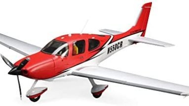E-flite RC Airplane Cirrus SR22T 1.5m BNF Basic Transmitter Battery and Charger Not Included with Smart AS3X and Safe Select EFL15950