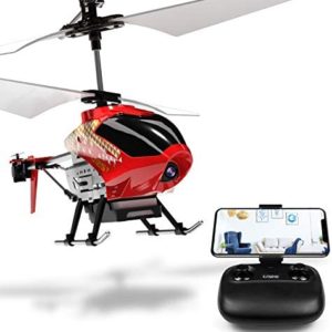 Cheerwing U12S Mini RC Helicopter with Camera Remote Control Helicopter for Kids and Adults (Red)