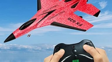 soputry SU-35 Jet Fighter Stunt RC Airplane, FX620 RC Plane Toy Remote Control Airplane, Aero Jet RC Glider EPP Aircraft Model with Luminous Strip, Airplane Model Fighter Plane Glider Toy