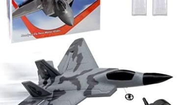 Rc Jet Foam 2 Channel 2.4GHz Remote Control Fighter Airplane Ready to Fly Plane, with Led Light, RC Aircraft for Beginners, Adults & Kids, for Boys 8-12, high Speed rc Airplane, Hobby rc Jet Planes