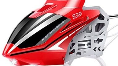 SYMA RC Helicopter, S39 Aircraft with 3.5 Channel,Bigger Size, Sturdy Alloy Material, Gyro Stabilizer and High &Low Speed, Multi-Protection Drone for Kids and Beginners to Play Indoor-Red
