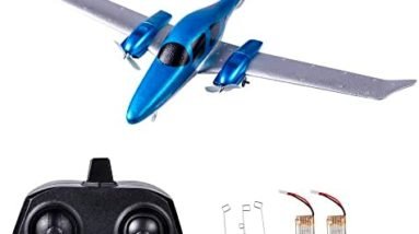 OTXKOO RC Plane Remote Control Airplane RTF 2 Chanel Radio Control Diamond Airpcraft for Beginners Wingspan 550mm (2 Batteries)
