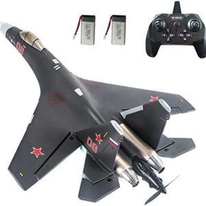 PLRB TOYS RC Plane Remote Control Airplane RTF 4CH Tail Motor 3D / 6D Stunt Function SU35 Jet Aircraft with Hobby Model 2 Left Hand Throttle