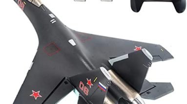 PLRB TOYS RC Plane Remote Control Airplane RTF 4CH Tail Motor 3D / 6D Stunt Function SU35 Jet Aircraft with Hobby Model 2 Left Hand Throttle