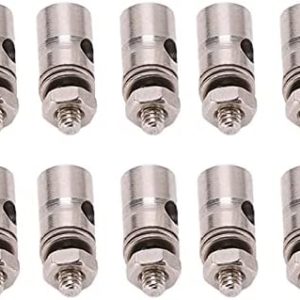 Vbestlife 10Pcs 2.1mm RC Plane Pushrod Connector Linkage, Quick Adjust Stopper RC Plane Accessory for KT Fixed Wing Aircraft