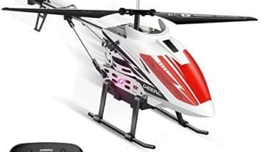 DEERC DE51 Remote Control Helicopter Altitude Hold RC Helicopters with Gyro for Adult Kid Beginner,2.4GHz Aircraft Indoor Flying Toy with 3.5 Channel,High&Low Speed,LED Light,2 Battery for 20 Min Play