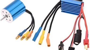 Surpass Hobby 2430 5800KV 7200KV 4P Sensorless Brushless Motor & 25A Brushless ESC Electric Speed Controller for 1/16 1/18 RC Car Truck Model (7200KV)