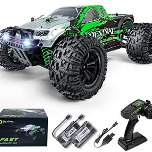 DEVIVAE RC Cars 005 High Speed Remote Control Car for Kids Adults 1:18 Scale 36 KM/H 4X4 Off Road Monster Trucks, 2.4GHz All Terrain Electric Toy with 2 Batteries, 50 Mins Play Gift for Boy Girl…