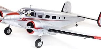 E-flite RC Airplane Beechcraft D18 1.5m BNF Basic Transmitter Battery and Charger Not Included EFL106250