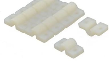 Aexit 10 PCS Electrical equipment RC Aircraft Fuselages Parts Wire Slot Nylon Landing Gear Straps Beige 20mm Long