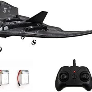 Eayaele RC B-2 Spirit Bomber Plane, 2CH Remote Control Airplane Foam Toy for Beginners Easy Ready to Fly Adults Kids Boys (Black)