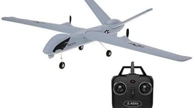 GoolRC Z51 Predator RC Plane, 2.4Ghz 2 Channels Remote Control Airplane with 3-Axis Gyro, Foam Hand Throwing RC Aircraft Glider with 660mm Wingspan, DIY Kit Toys for Kids Beginners