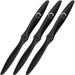 XOAR PJG 10x7 RC Airplane Propeller 10 Inch 2 Blade Nylon Prop for Fixed-Wing RC Planes (Pack of 3)
