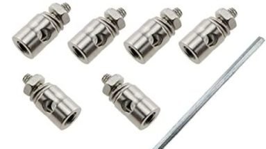 E-outstanding Pushrod Connector 10PCS 2.1mm Push Rod Linkage Stopper for RC Airplane Plane DIY Parts,Fast Adjustable Pull Push Rod Adjuster Connector
