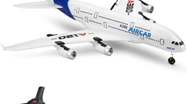 ASfairy-Toy WLtoys A120-A380 2.4GHz 510mm Wingspan 3CH RC Airplane RTF Glider 360° Flip Six Axis Gyroscope Powerful Motor EPP Material Simulation Remote Control Airplane for Kids 14+ Years Old