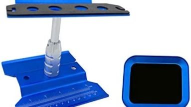 RC Car Work Stand Repair Workstation Rc Truck Stand with Tray Heightened 360-Degree Rotating Remote Control Car Repair Station with Tray for 1/8 1/10 1/12 Scale Cars Trucks Buggies,Blue,5.5x5.3 inch