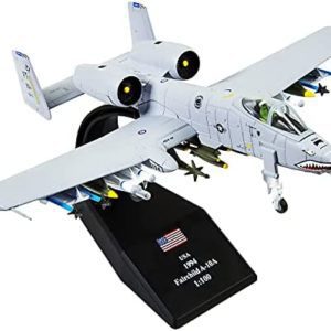 Busyflies Fighter Jet Model 1:100 A-10 Thunderbolt II Warthog Attack Fighter Plane Model Diecast Military Airplane Model for Collection and Gift(A-10)