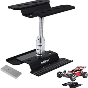 Hobbypark Aluminum RC Car Stand Work with Weight Station Repair Tools for 1/12 1/10 1/8 Crawler Truck Buggy Traxxas Redcat Axial RC4WD Tamiya HPI Black