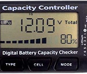 FPVKing RC CellMeter-7 Digital Battery Capacity Checker Controller Tester for LiPo LiFe Li-ion NiMH Nicd