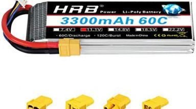HRB 3S 11.1V 3300mAh 60C Lipo Battery with XT60 Connector Compatible with RC Airplane, RC Helicopter, RC Car, RC Truck, RC Boat (EC3/Deans/TR/Tamiya)