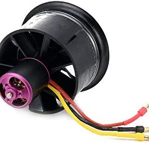 Powerfun EDF 64mm 11 Blades Ducted Fan with 3900KV 3S RC Brushless Motor Balance Tested for EDF 3S RC Jet Airplane