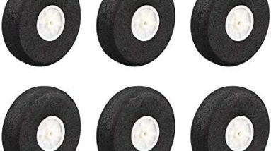 uxcell RC Airplane Wheels - 6PCS RC Airplane Aircraft Sponge Wheels 2.5 Inch x 0.12 Inch