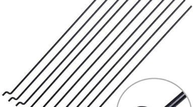 Hobbypark Φ1.2mm x L120mm Steel Z Style Pull/Push Rods Parts for RC Airplane Plane Boat Replacement (Pack of 10)