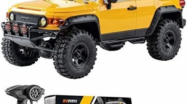 FMS 1:18 Toyota FJ Cruiser Official RTR Remote Control Car RTR Vehicle Models with Intelligent Lighting 3-Ch 2.4GHz Transmitter for Adults Kids (FJ Cruiser)