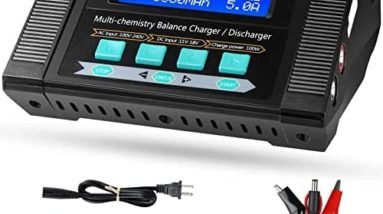 BGUAD 100W 10A AC/DC 1-6S Lipo Battery Charger Discharger Smart Balance Lipo Charger for LiPo LiHV Life NiMH NiCd Pb for Hobby RC Car Boat Drone FPV Racing Airplane Helicopter Airsoft