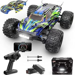 HYPER GO H16GT 1/16 Scale RTR Remote Control Car for Adults, GPS Max 40 Km/h Fast RC Cars with LED Light, 4X4 Race Offroad RC Truck, Remote Control Monster Trucks, RC Truggy with 2S Lipo Battery