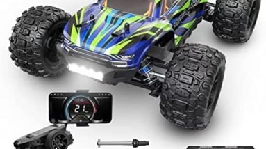 HYPER GO H16GT 1/16 Scale RTR Remote Control Car for Adults, GPS Max 40 Km/h Fast RC Cars with LED Light, 4X4 Race Offroad RC Truck, Remote Control Monster Trucks, RC Truggy with 2S Lipo Battery
