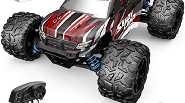 DEERC 9300 High Speed Remote Control Car,1:18 Scale 40 KM/H Fast RC Truck, 4WD Off Road Monster Trucks,2.4GHz All Terrain Toy Trucks with 2 Batteries,40+ Min Play Gift for Boy Kids Adults