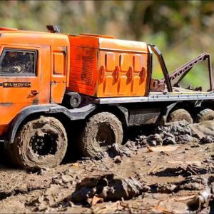 Mud Warriors Unleashed: RC KAMAZ 8x8 and the Ultimate Winch Power!