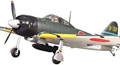 FMS Zero Fighter A6M3 RC Airplane 6CH 1400mm (55.2") Wingspan Green with Flaps LED Retracts PNP Warbird