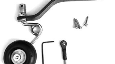 Carbon Fiber Tail Wheel Landing Gear PU 1.25' Wheel Set for 26cc Gas RC Airplane