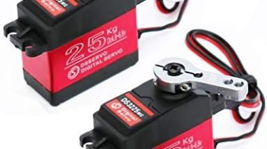 BETU 2Pack 25KG High Torque RC Servo，Waterproof servo Compatible with 1/6，1/8, 1/10, 1/12 RC Car, Full Metal Gear Steering Servo with 25T Servo Horn（270°）