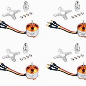 QWinOut A2212 1400KV Brushless Outrunner Motor with Mount 10T for RC Aircraft/KKmulticopter 4/6 Axle Quadcopter UFO (4 Pcs)