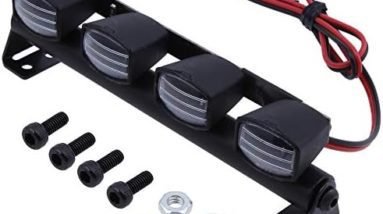 Hobbypark RC Car Light Bar Kit 4 LEDs Body Shell Roof Lights for 1/10 RC Crawler Car Truck Accessories