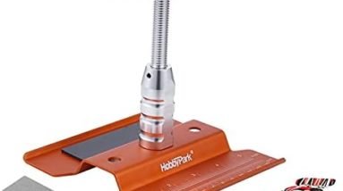 Hobbypark Aluminum RC Car Stand Work Station with Weight Repair Tools for 1/12 1/10 1/8 Crawler Truck Buggy Traxxas Redcat Axial RC4WD Tamiya HPI (Orange)