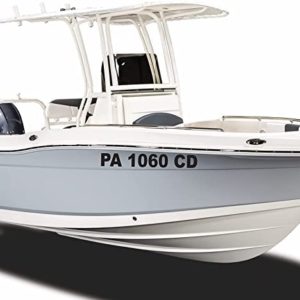 1060 Graphics - Custom Boat Registration Numbers (Two Sets) Marine Vinyl Sticker Decals