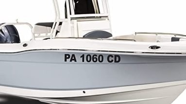 1060 Graphics - Custom Boat Registration Numbers (Two Sets) Marine Vinyl Sticker Decals