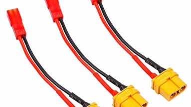 FLY RC 3pcs XT60 Female to JST Female Charging Adapter Lead Wire for Plane Car Helicopter Charger