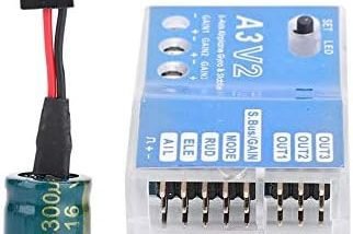 Shexton Flight Controller Stabilizer, F50A 3-Axle Gyro A3 V2 Flight Controller Stabilizer System for RC Fixed-Wing Airplane