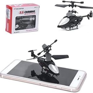 SHEMINI Mini Helicopter, QS5010, Rc Helicopters Toys for Kids & Adults, 3.5 Channel & Gyro Stabilizer, Indoor Toy for Beginners (Black)