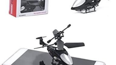 SHEMINI Mini Helicopter, QS5010, Rc Helicopters Toys for Kids & Adults, 3.5 Channel & Gyro Stabilizer, Indoor Toy for Beginners (Black)
