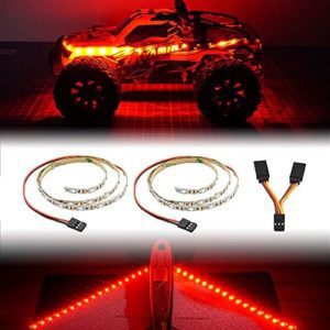 elechawk LED Light Strip for RC Fixed Wing Airplane Flying Wing Plane AR Wing Drone Model Car Truck (Red)