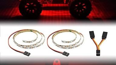 elechawk LED Light Strip for RC Fixed Wing Airplane Flying Wing Plane AR Wing Drone Model Car Truck (Red)